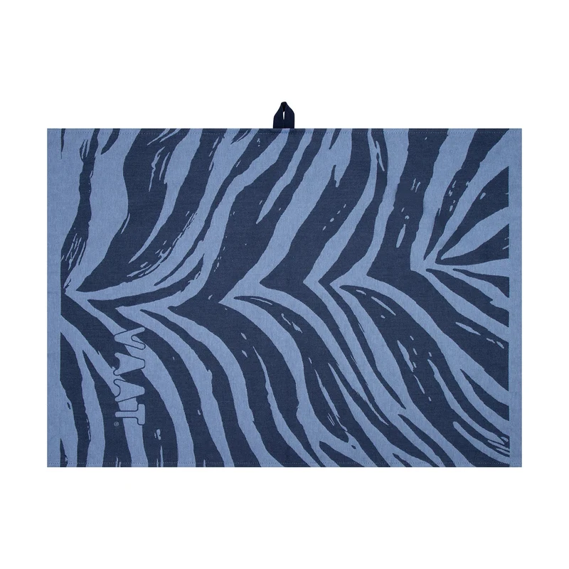 Amsterdam Tee- und Küchenhandtuch-Geschenkset „Zebra Denim/Blau“