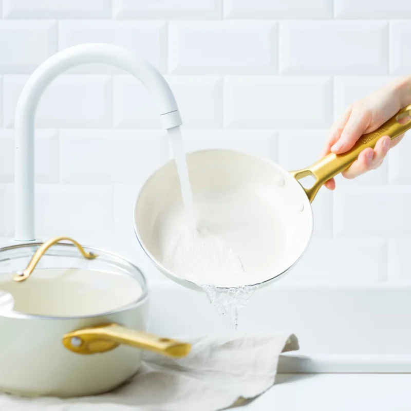 Greenpan Bratpfannenset 20/26 cm 'Padova Cremeweiß'