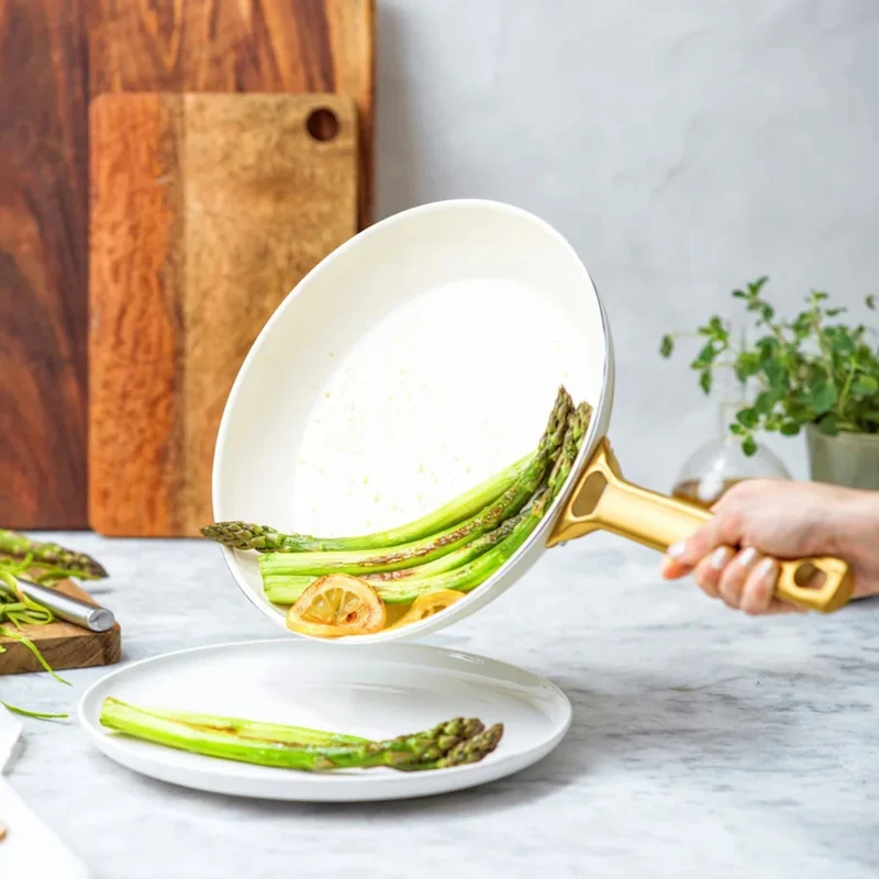 Greenpan Bratpfannenset 20/26 cm 'Padova Cremeweiß'