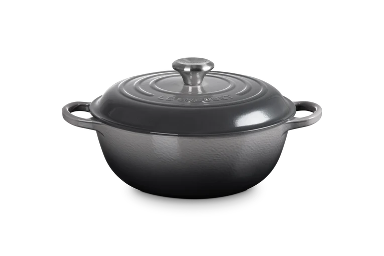 Le Creuset Marmite Schmortopf mit hohem Deckel, Signature „Flint“, Ø 26 cm / 4,1 l