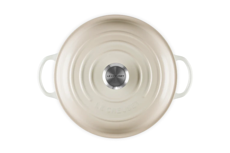 Le Creuset Marmite Schmortopf mit hohem Deckel, Signature „Meringue“, Ø 26 cm / 4,1 l