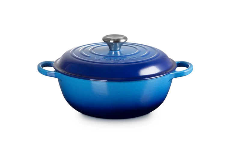 Le Creuset Marmite Schmortopf mit hohem Deckel Signature 'Azur' Ø26cm / 4,1L