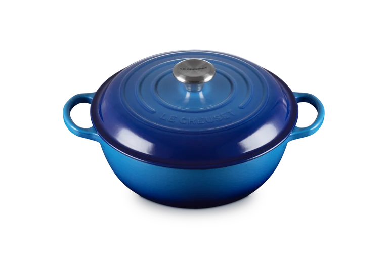 Le Creuset Marmite Schmortopf mit hohem Deckel Signature 'Azur' Ø26cm / 4,1L