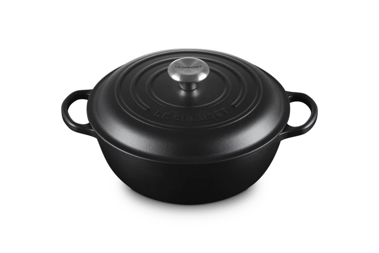 Le Creuset Marmite Schmortopf mit hohem Deckel Signature „Matt Schwarz“ Ø 26 cm / 4,1 l