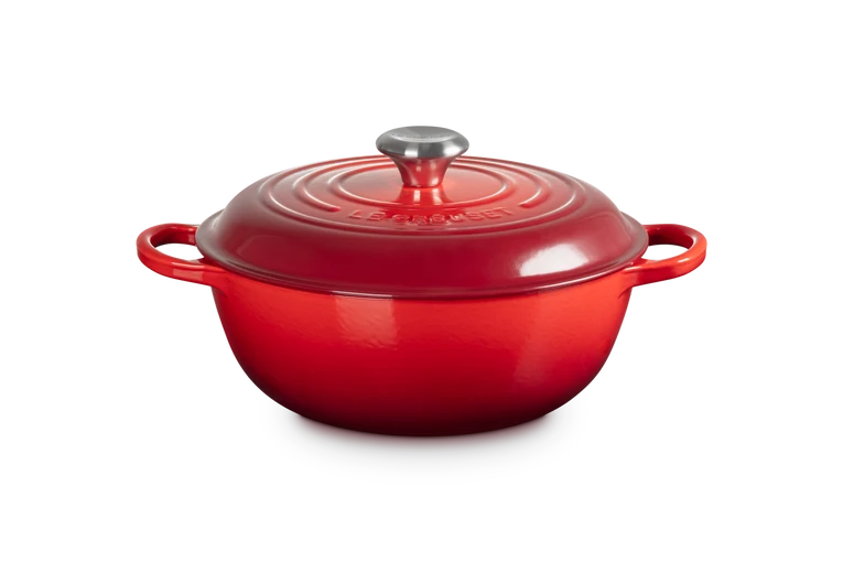 Le Creuset Marmite Schmortopf mit hohem Deckel, Signature „Kirschrot“, Ø 26 cm / 4,1 l