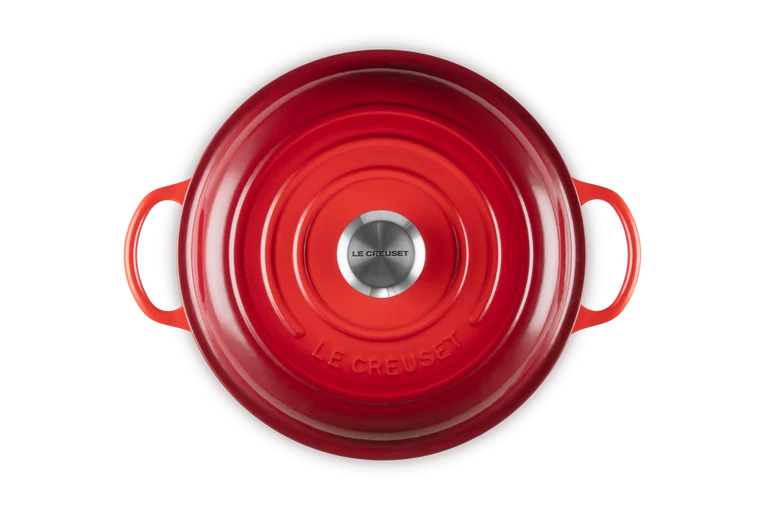 Le Creuset Marmite Schmortopf mit hohem Deckel, Signature „Kirschrot“, Ø 26 cm / 4,1 l
