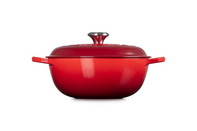Le Creuset Marmite Schmortopf mit hohem Deckel, Signature „Kirschrot“, Ø 26 cm / 4,1 l
