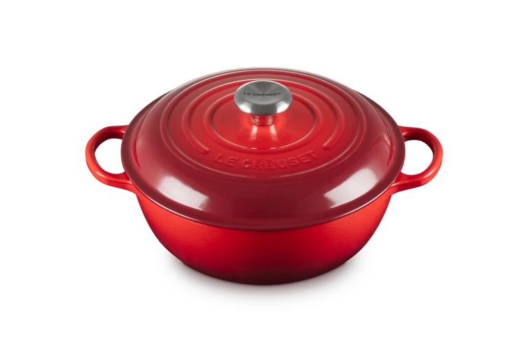Le Creuset Marmite Schmortopf mit hohem Deckel, Signature „Kirschrot“, Ø 26 cm / 4,1 l