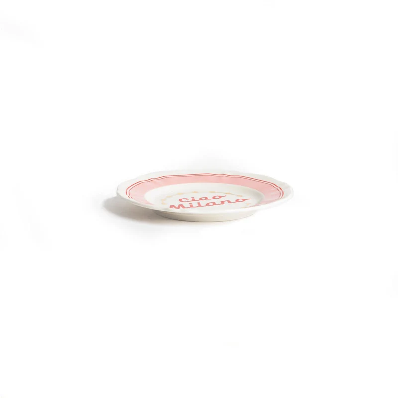 Bitossi Home Piatto Ciao Milano D16,5 cm in Porcellana
