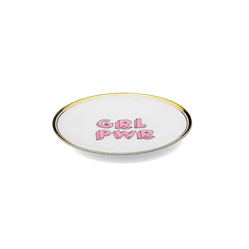 Bitossi Home Piatto Girl Power D17 cm in Porcellana