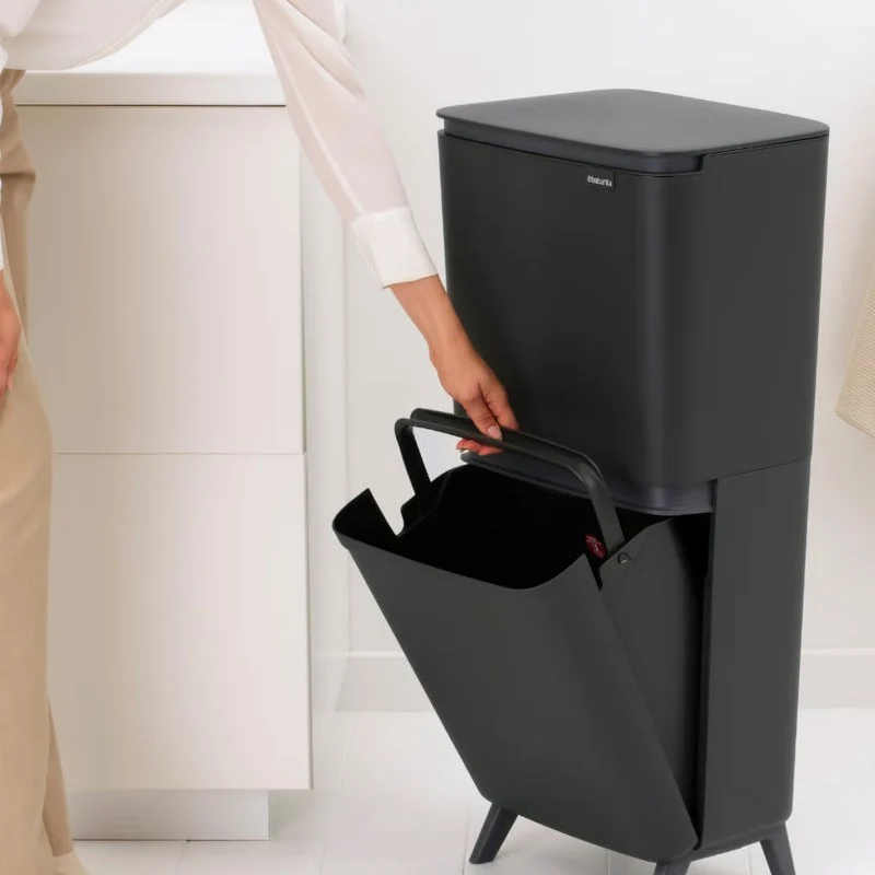 Brabantia Pattumiera Recycle Bin SortUp Hi 10+10+25 lt Dark Grey