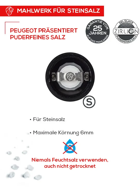 Salzmühle 30cm schwarz Paris