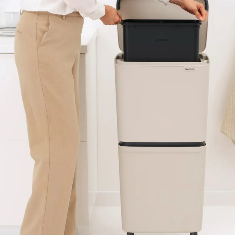 Brabantia Pattumiera Recycle Bin SortUp Hi 10+10+25 lt Soft Beige