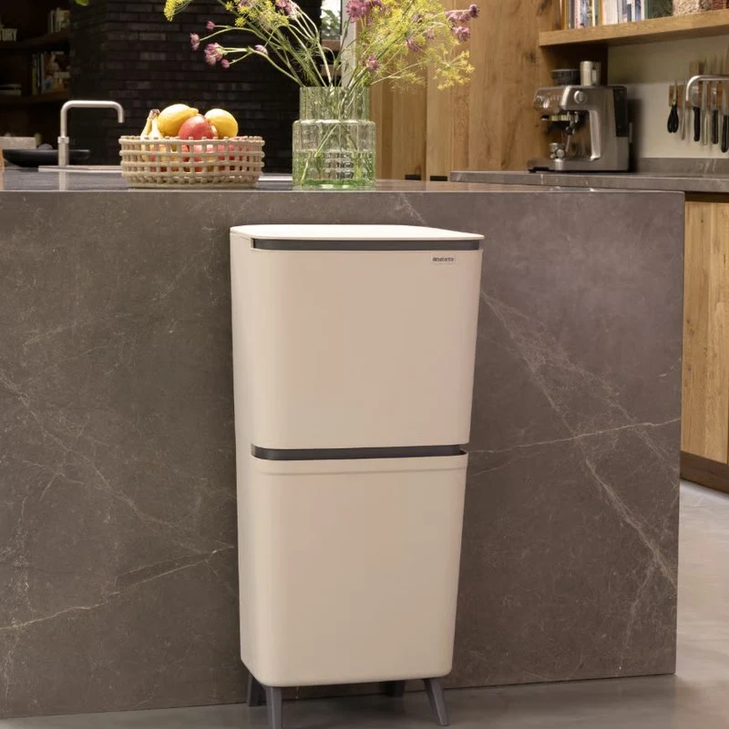 Brabantia Pattumiera Recycle Bin SortUp Hi 10+10+25 lt Soft Beige