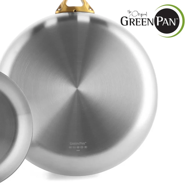 GreenPan Set 2 Padelle Padova Steel 20 + 28 cm