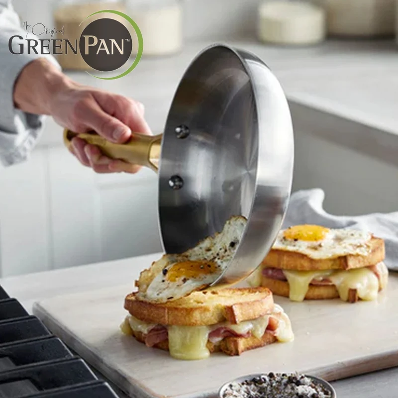 GreenPan Set 2 Padelle Padova Steel 20 + 28 cm