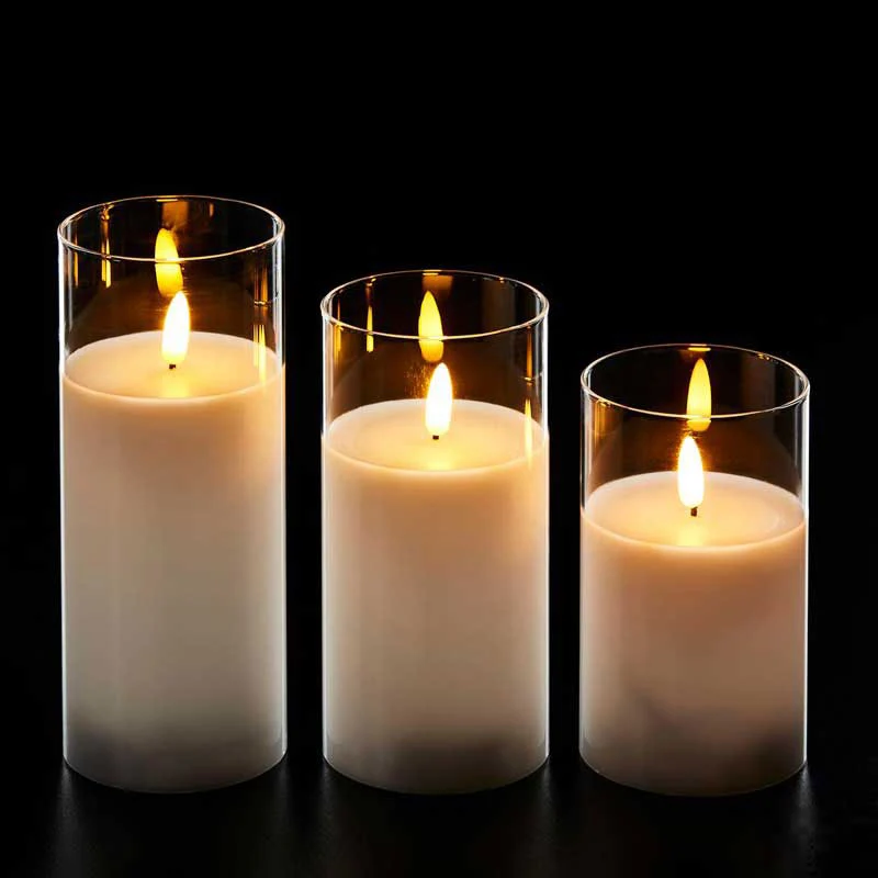 EDG Enzo De Gasperi Candela Led Set 3pz H17 cm