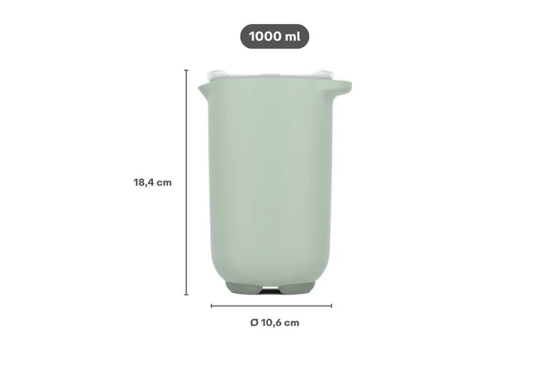 Rührbecher 1l mit Deckel chalk Chef it