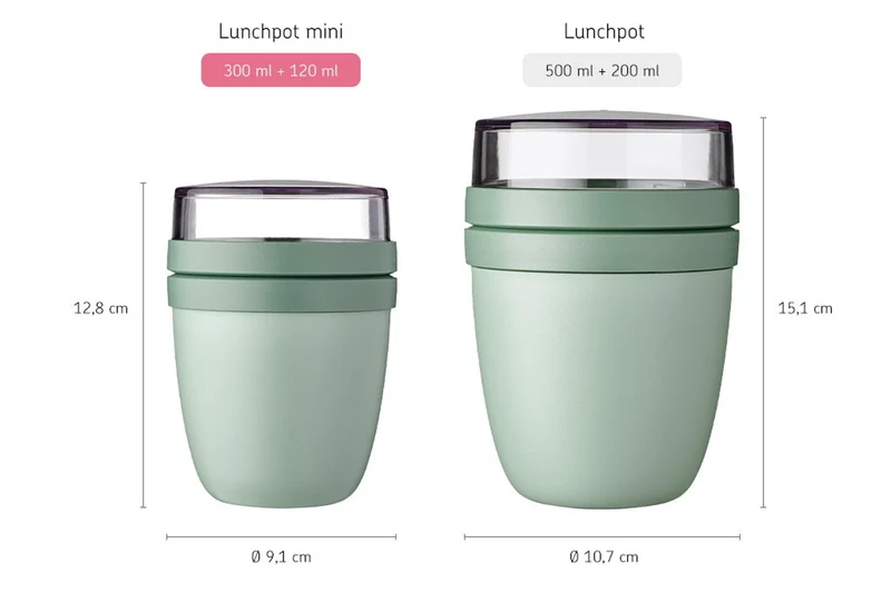 Lunchpot mini nordic sage Ellipse