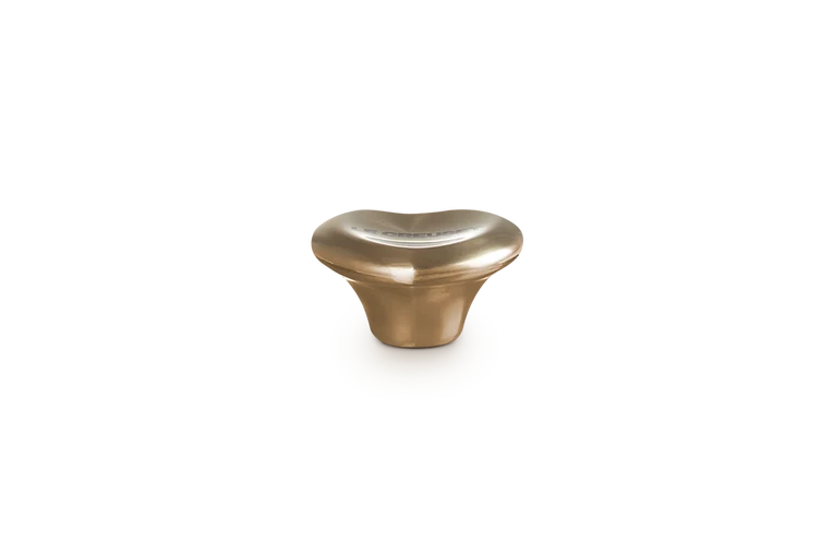 Le Creuset Signature Edelstahl-Herzdeckelknopf in Gold, ø4,7 cm