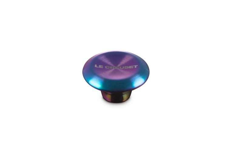 Le Creuset Signature Edelstahl-Deckelknopf mit Hologramm-Muster, ø 5,7 cm