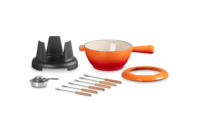 Le Creuset Fondue-Set 2L 'Orange Red'