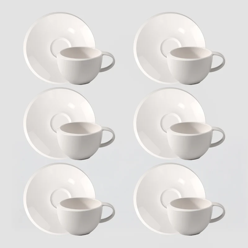 Villeroy & Boch Set 6 Tazzine da Caffè New Moon con Piattino