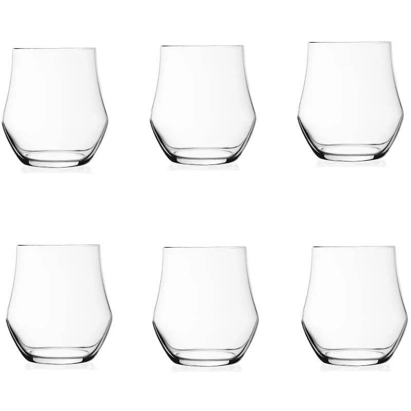 RCR Set 6 Bicchieri Acqua Ego in Vetro Resistente 38,9 cl
