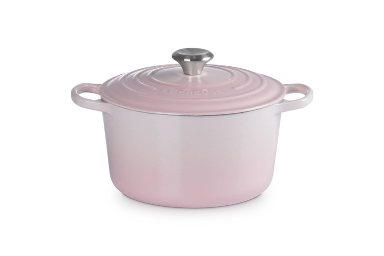 Le Creuset Hoher Schmortopf „Shell Pink“ ø24cm / 5L