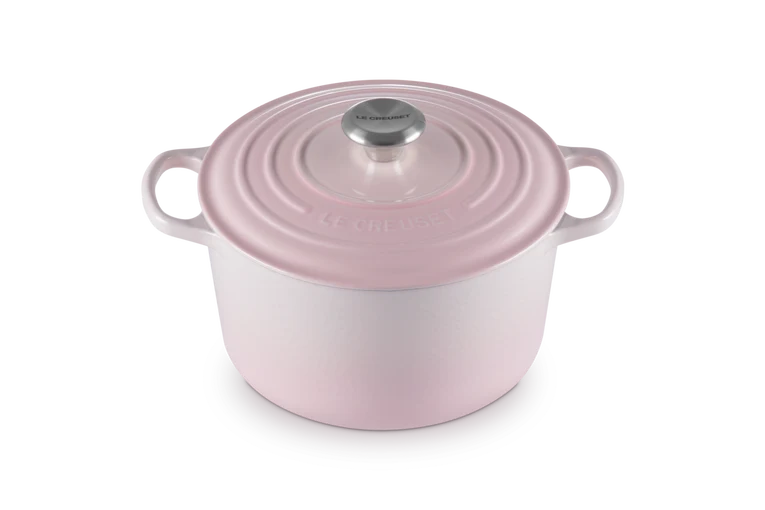 Le Creuset Hoher Schmortopf „Shell Pink“ ø24cm / 5L