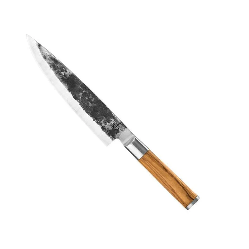 Geschmiedetes Messerset, 3-teilig (Brotmesser), Olive
