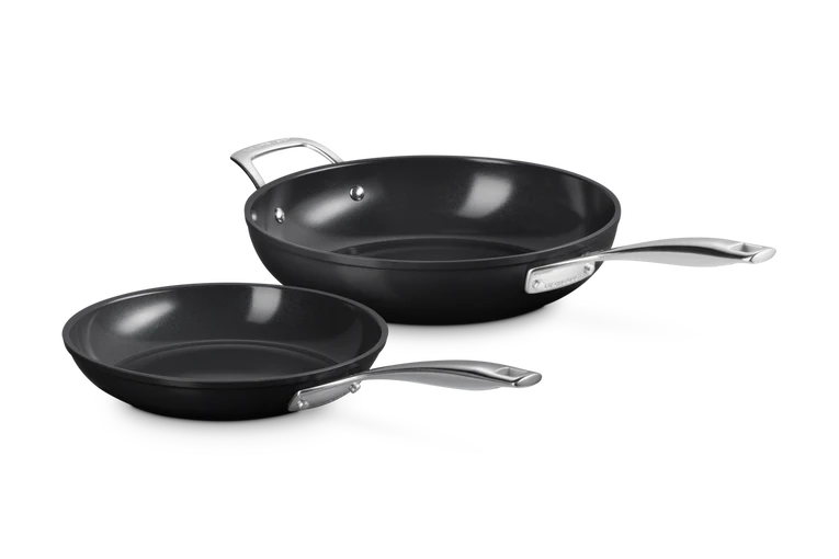 Le Creuset Bratpfannen-Set 24 cm niedrig & 28 cm hoch Essential 'Ceramic Antihaft'