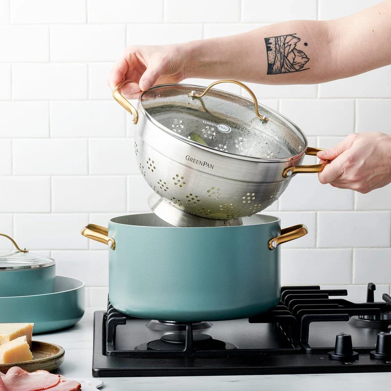 Greenpan Dampfgarer-Set Ø24cm / 5,7L 'Padova Skyblue'