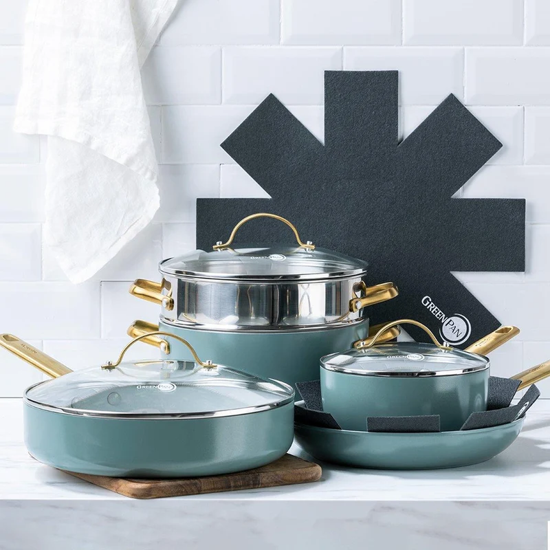Greenpan Pfannenset 10-teilig 'Padova Skyblue'