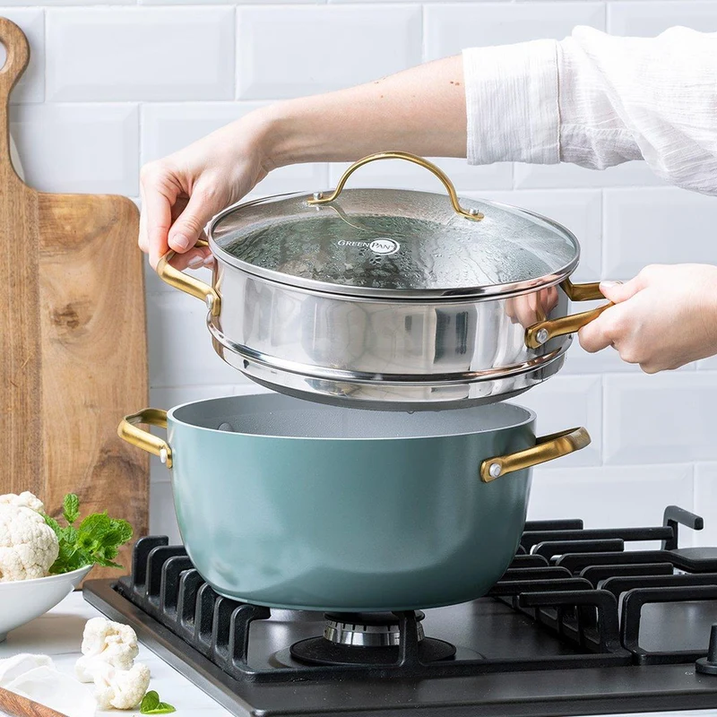 Greenpan Pfannenset 10-teilig 'Padova Skyblue'