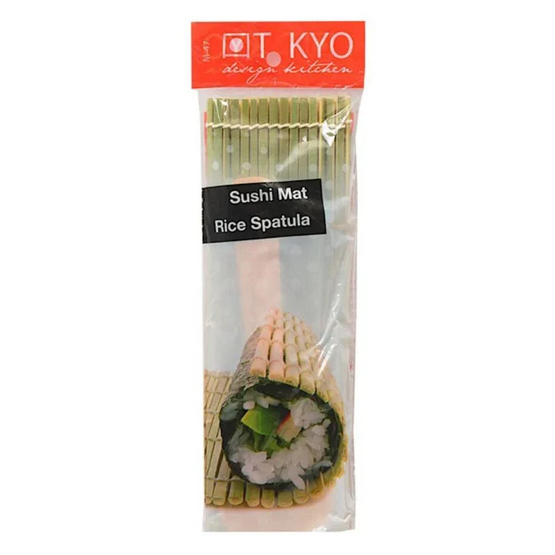 Sushi-Rollenmatte 24x24cm von Tokyo Design Studio mit Spatel