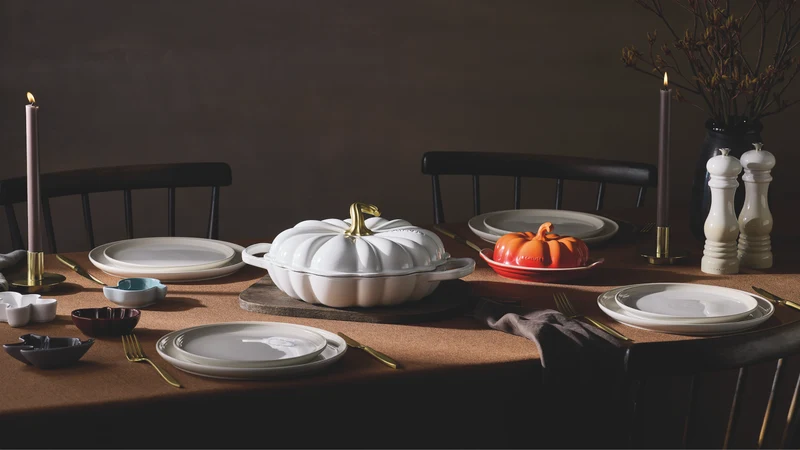 Le Creuset Campagnard Kürbis Ø28cm / 2,5L 'Weiß'