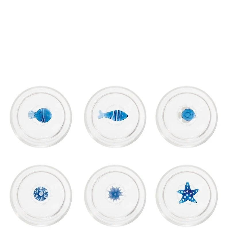 Zafferano Set 6 Tumbler Teca Mare 35cl in Vetro