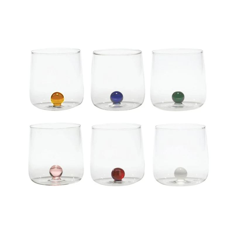 Zafferano Set 6 Bicchieri Tumbler Bilia Colori Assortiti 44 cl
