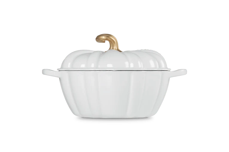 Le Creuset Gusseisen-Schmortopf „Kürbisweiß“ Ø 24 cm / 3,7 l