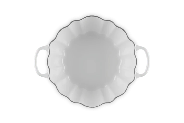 Le Creuset Gusseisen-Schmortopf „Kürbisweiß“ Ø 24 cm / 3,7 l
