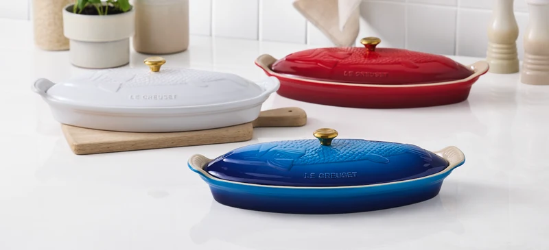Le Creuset Auflaufform Fisch 'Kirschrot'