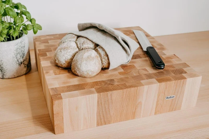 Butler Hackblock, Buchenkopf, 40 x 40 x 10 cm