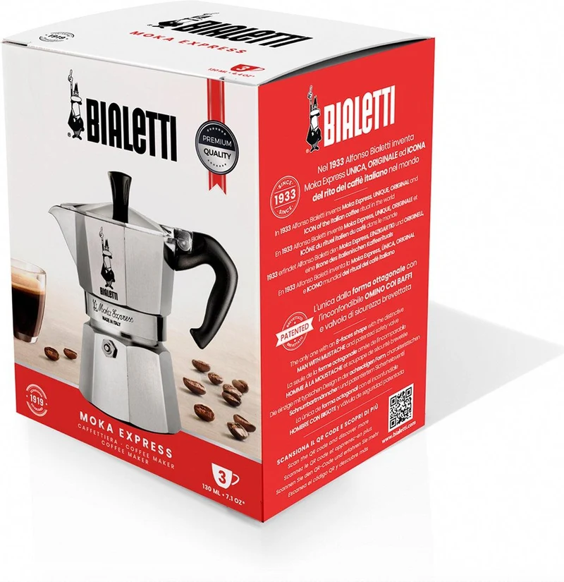 Bialetti Kaffeemaschine „Moka Express“ 6 Tassen / 270 ml