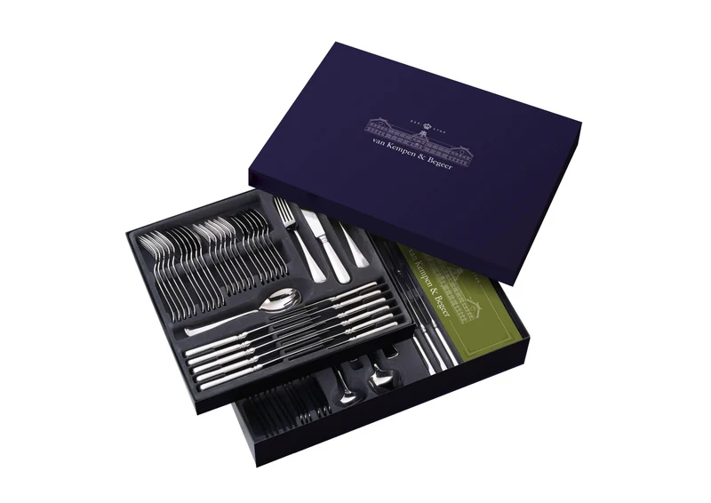 Van Kempen & Begeer Besteckset 40-teilig / 6-Personen 'Haags Loofje'