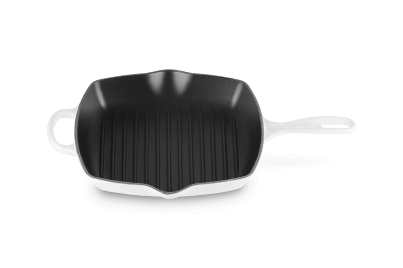 Le Creuset Grillpfanne quadratisch 26x26cm Grillit® 'Weiß'