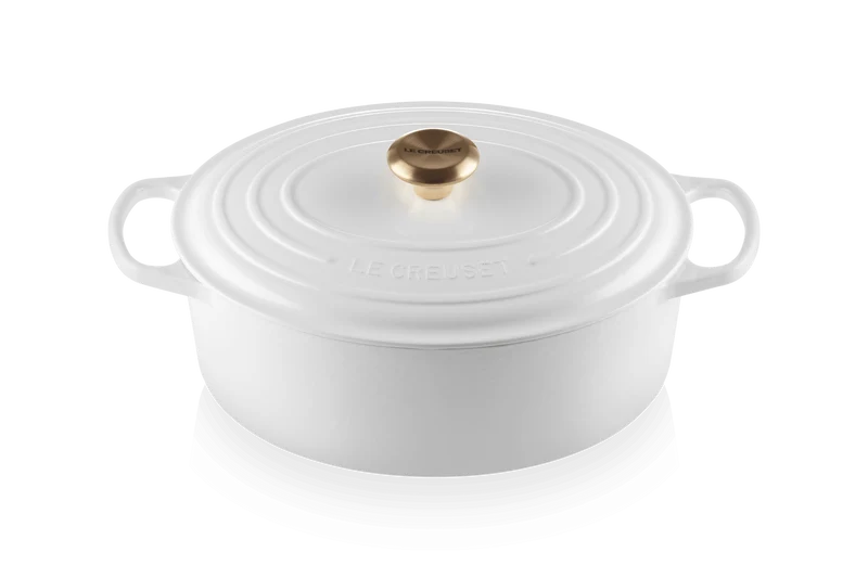 Le Creuset Bratpfanne Oval Signature „Weiß“ Ø 31 cm / 6,7 l