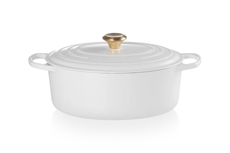 Le Creuset Bratpfanne Oval Signature „Weiß“ Ø 31 cm / 6,7 l