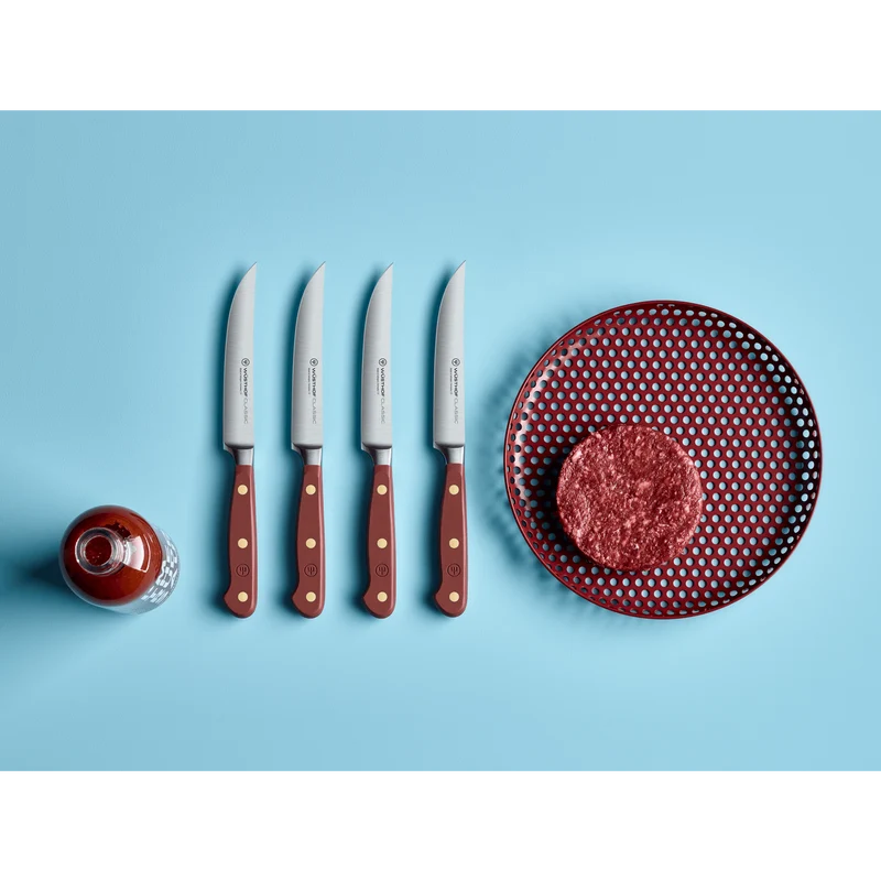 Wüsthof Steakmesser 12 cm 4 Stück 'Klassische Farbe Tasty Sumac'