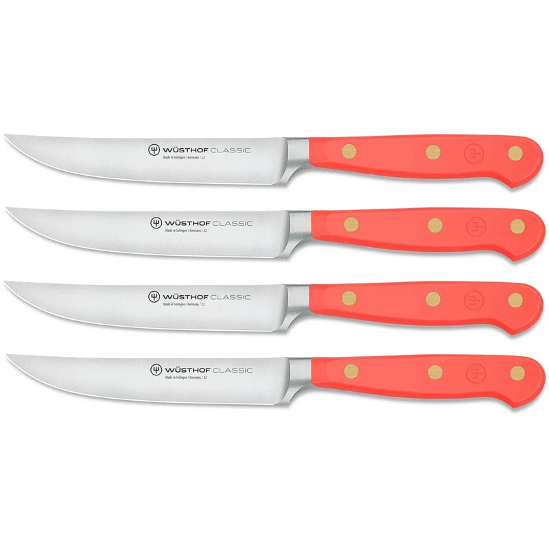 Wüsthof Steakmesser 12 cm 4-teilig 'Klassische Farbe Korallenpfirsich'